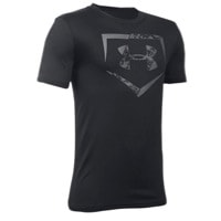 Under Armour Diamond Logo S/S T-Shirt - Boys' Grade School - Black / Grey