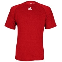 adidas Team Heathered Short Sleeve T-Shirt - Men's - Red / Red