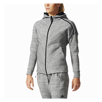 adidas Athletics ZNE Travel Full Zip Hoodie - Women's - Grey / Black