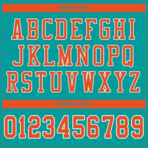 Custom Aqua Mesh Football Jersey with Orange-White - Image 3