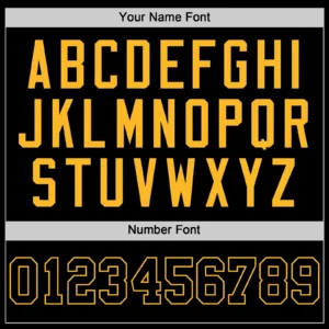 Custom Black Baseball Jersey with Black-Gold - Image 2