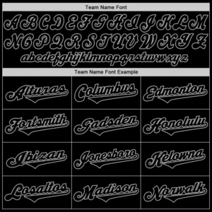 Custom Black Baseball Jersey with Black-Gray - Image 3
