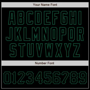 Custom Black Baseball Jersey with Black-Kelly Green - Image 2