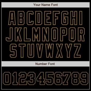 Custom Black Baseball Jersey with Black-Old Gold - Image 2