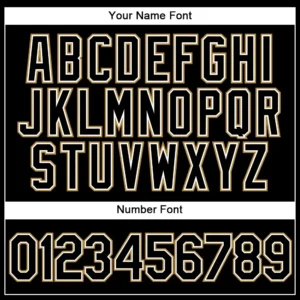 Custom Black Baseball Jersey with Black-Old Gold - Image 3