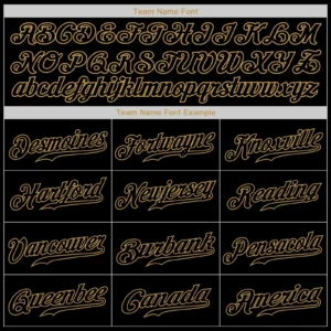 Custom Black Baseball Jersey with Black-Old Gold - Image 3