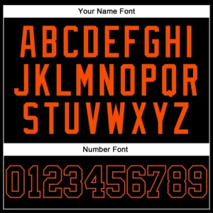 Custom Black Baseball Jersey with Black-Orange - Image 2
