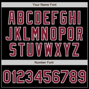 Custom Black Baseball Jersey with Crimson-White - Image 2