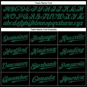 Custom Black Baseball Jersey with Kelly Green-White - Image 2