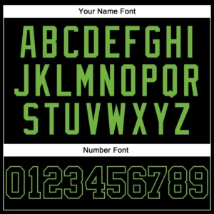 Custom Black Baseball Jersey with Neon Green - Image 2