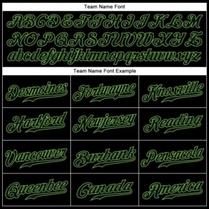 Custom Black Baseball Jersey with Neon Green - Image 3