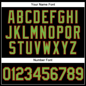Custom Black Baseball Jersey with Neon Green-Red - Image 3