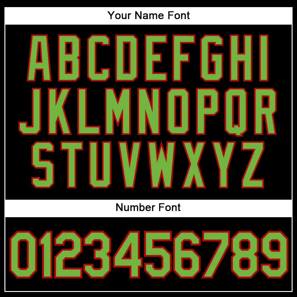 Custom Black Baseball Jersey with Neon Green-Red - Image 3