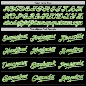 Custom Black Baseball Jersey with Neon Green-White - Image 2