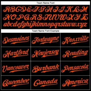 Custom Black Baseball Jersey with Orange-Kelly Green - Image 3