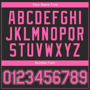 Custom Black Baseball Jersey with Pink - Image 2