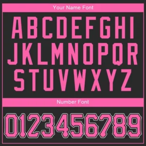 Custom Black Baseball Jersey with Pink - Image 2
