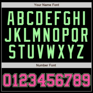Custom Black Baseball Jersey with Pink-Pea-Green - Image 2