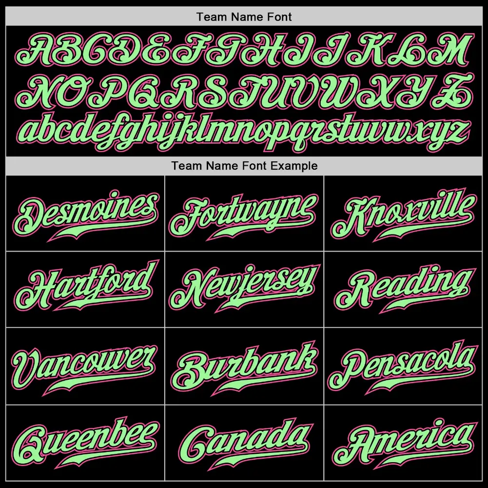 Custom Black Baseball Jersey with Pink-Pea-Green - Image 3