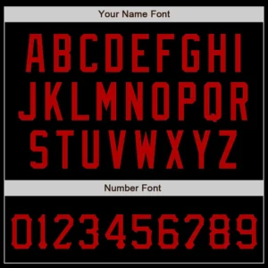 Custom Black Baseball Jersey with Red - Image 2