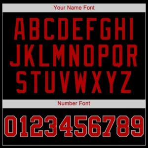 Custom Black Baseball Jersey with Red-Gray - Image 2