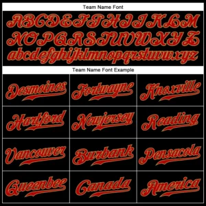 Custom Black Baseball Jersey with Red-Old Gold - Image 2