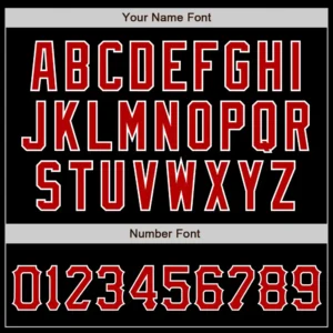 Custom Black Baseball Jersey with Red-White - Image 2