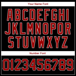 Custom Black Baseball Jersey with Red-White - Image 3