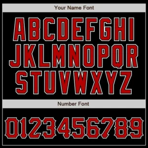 Custom Black Baseball Jersey with Red-White - Image 3