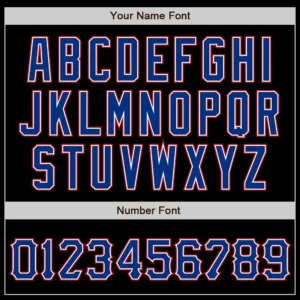 Custom Black Baseball Jersey with Royal-Red - Image 2