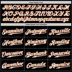 Custom Black Baseball Jersey with White-Orange - Image 2