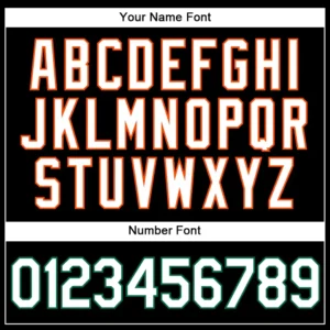 Custom Black Baseball Jersey with White-Orange - Image 3