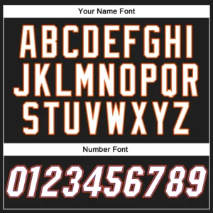 Custom Black Baseball Jersey with White-Orange - Image 3