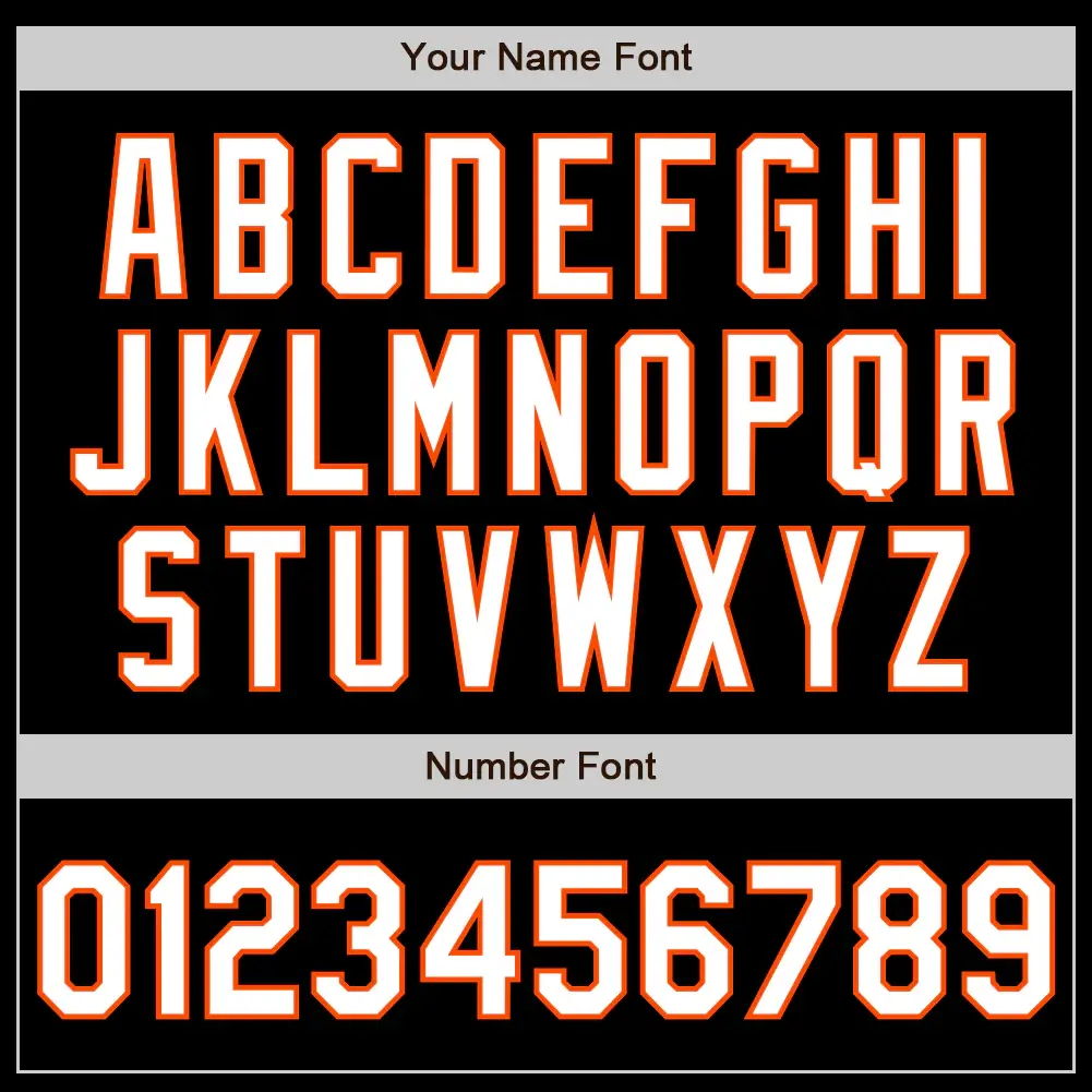 Custom Black Baseball Jersey with White-Orange - Image 3