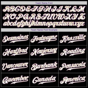 Custom Black Baseball Jersey with White-Purple - Image 3