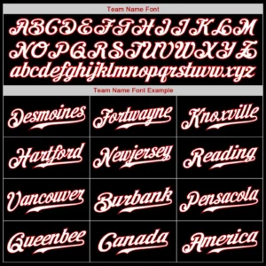Custom Black Baseball Jersey with White-Red - Image 3