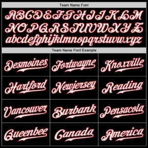 Custom Black Baseball Jersey with White-Red - Image 3