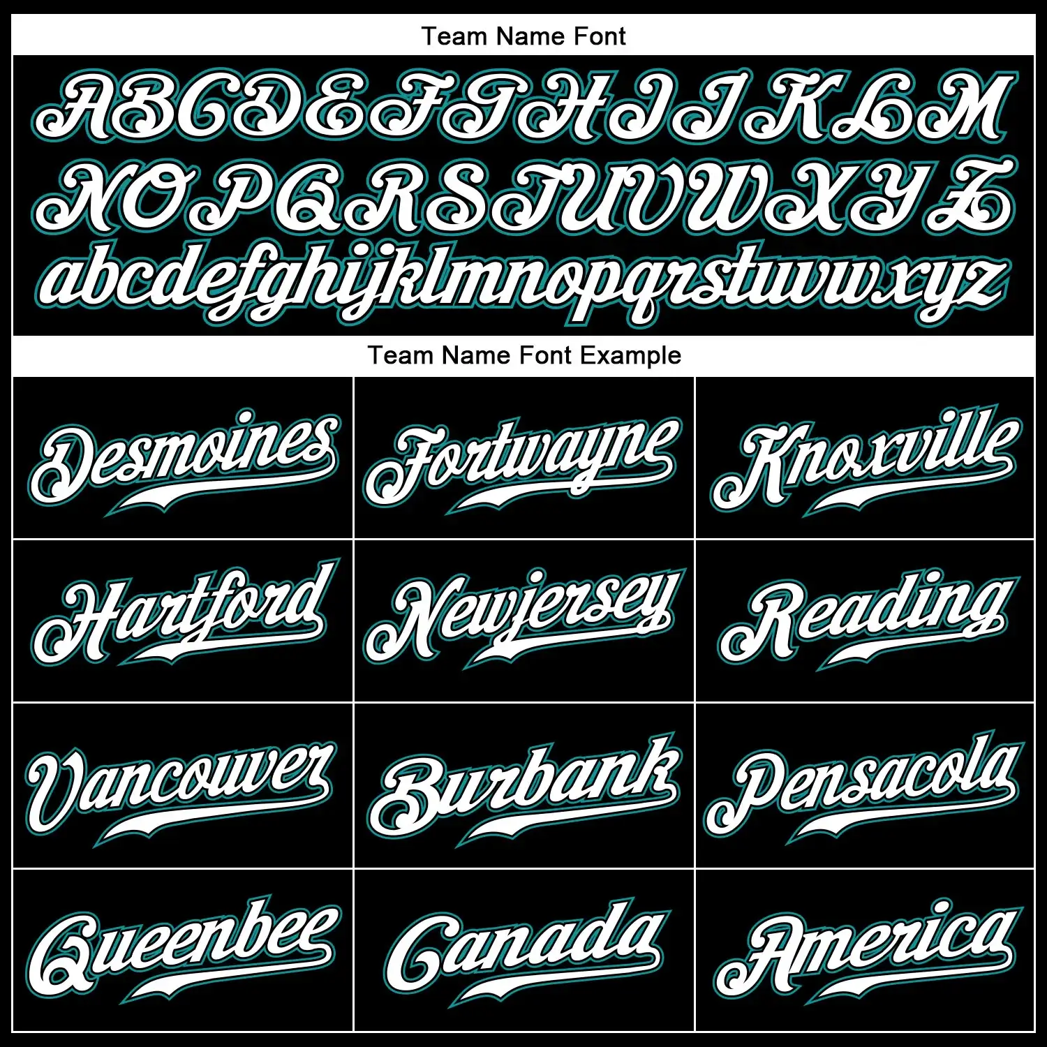 Custom Black Baseball Jersey with White-Teal - Image 2