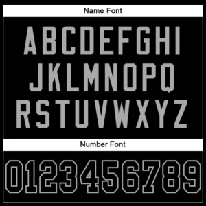 Custom Black Mesh Football Jersey with Gray - Image 3