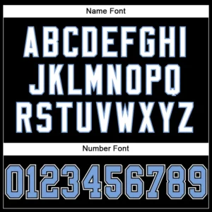 Custom Black Mesh Football Jersey with Light Blue-White - Image 3