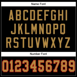 Custom Black Mesh Football Jersey with Old Gold-Red - Image 3
