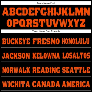 Custom Black Mesh Football Jersey with Orange - Image 2