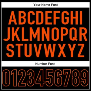 Custom Black Mesh Football Jersey with Orange - Image 3