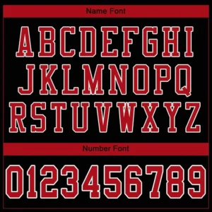 Custom Black Mesh Football Jersey with Red - Image 2