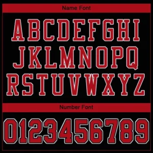 Custom Black Mesh Football Jersey with Red-White - Image 2