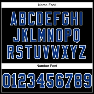 Custom Black Mesh Football Jersey with Royal-White - Image 3