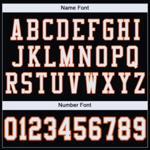 Custom Black Mesh Football Jersey with White-Orange - Image 2