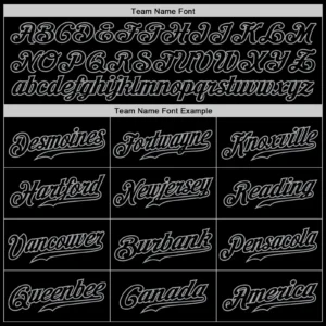 Custom Black Pinstripe Baseball Jersey with Black-Gray - Image 3