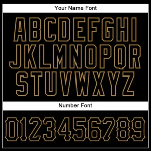 Custom Black Pinstripe Baseball Jersey with Black-Old Gold - Image 3