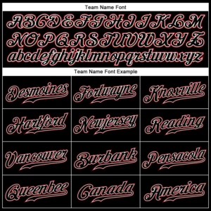 Custom Black Pinstripe Baseball Jersey with Black-White - Image 2